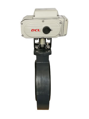 DN300 Electric Actuated Butterfly Valve Wafer Type PVC Butterfly Valve