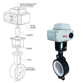 Concentric Soft Seal Resilient Seat CF8 CF8M Electric Butterfly Valve