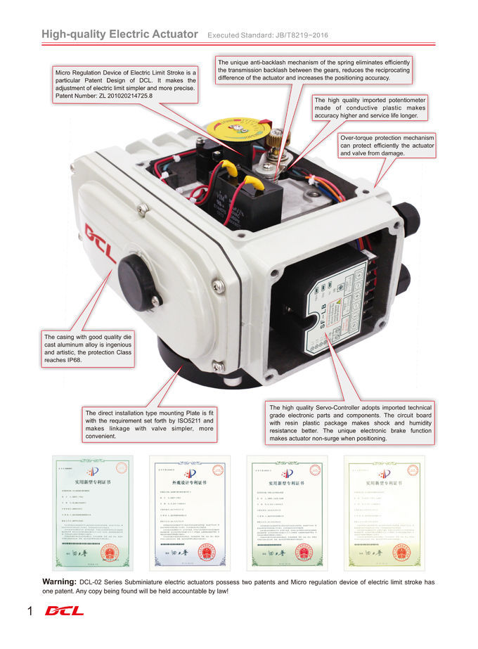 Weather Proof 360Â° CSA Quarter Turn Electric Actuator